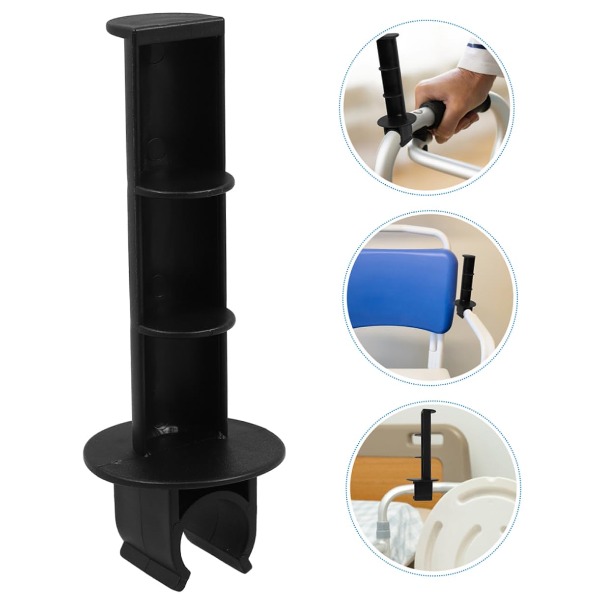 2-Pack Clip-On Toilet Paper Holder for Wheelchairs - Adjustable Roller Replacement Rod with Secure Grip - Ideal for Seniors, Nursing Patients, Bedside Commodes & Transport Chairs - Perfect for Home Care, Hospitals and Mobility Assistance