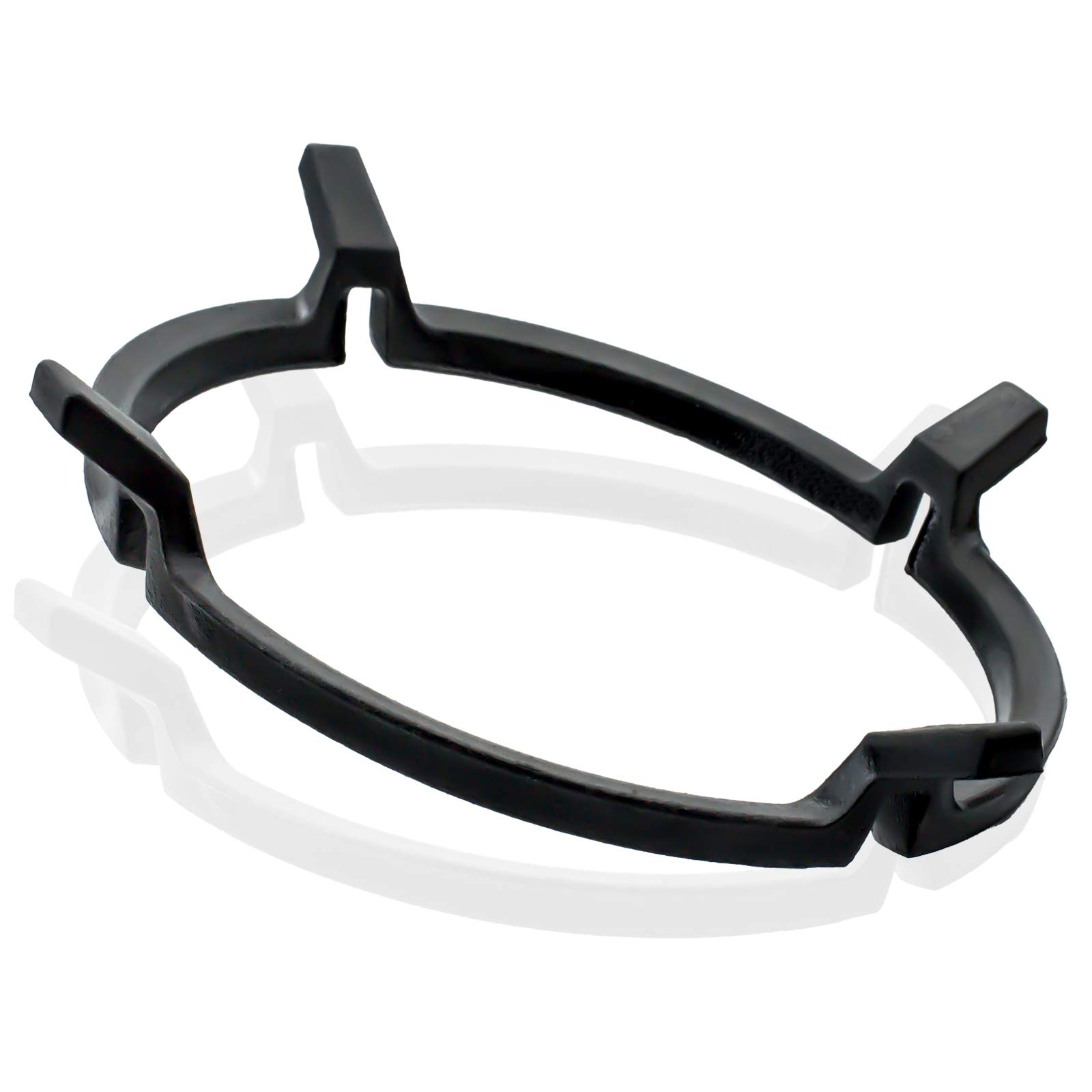 Non-Slip Black Cast Iron Wok Ring - Heavy Duty Stove Rack for Wok Support, Cooktop Range Pan Holder, Milk Pot Stand - Perfect for Gas Hob & Stove Accessories - Ideal for Asian Cooking, Stir-Frying & Deep Frying