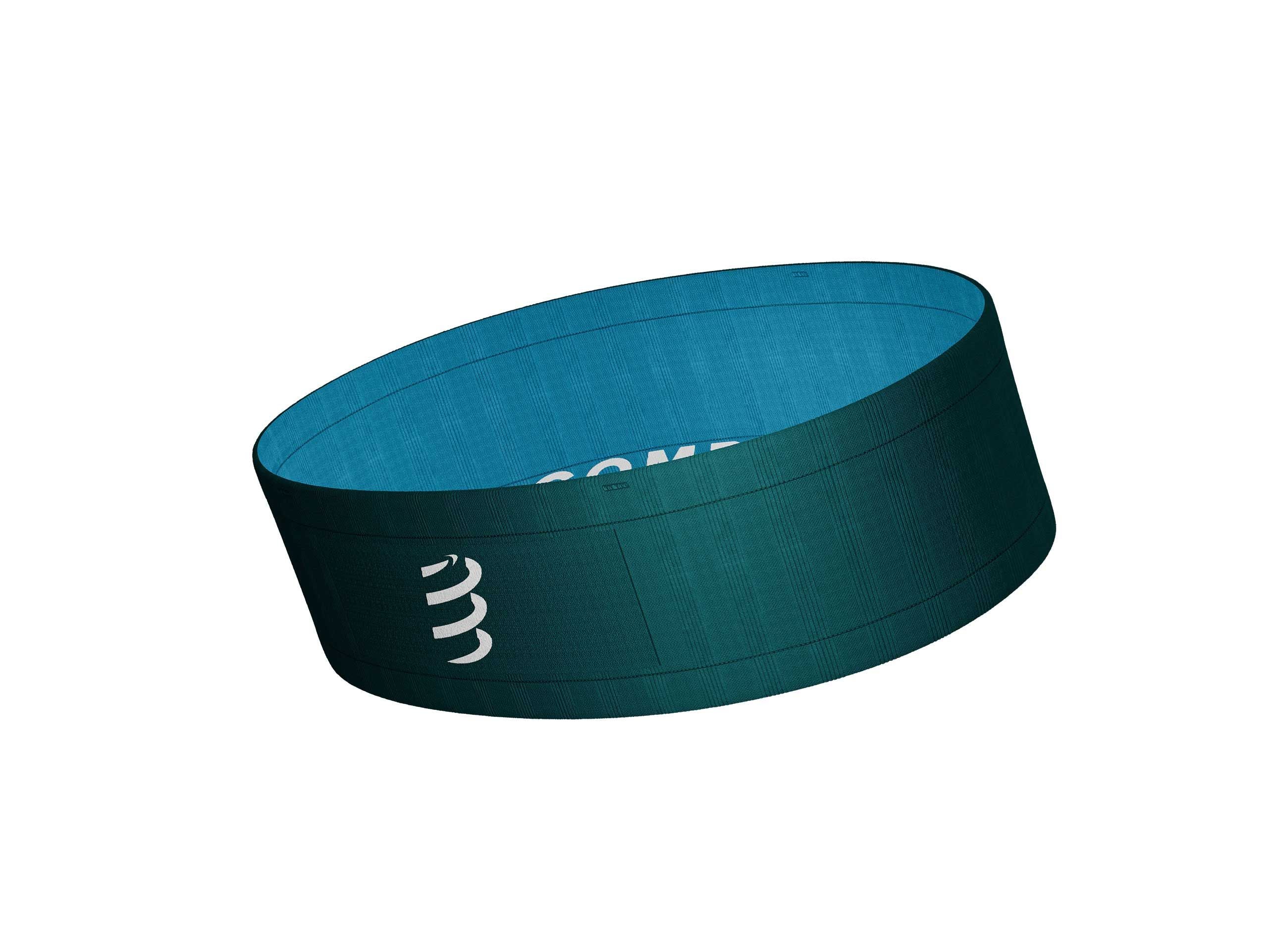 COMPRESSPORT Unisex Running Belt - Lightweight & Adjustable Free Belt for Jogging, Hiking, Travel - Shaded Spruce/Hawaiian Ocean - Perfect for Phones, Keys & Essentials