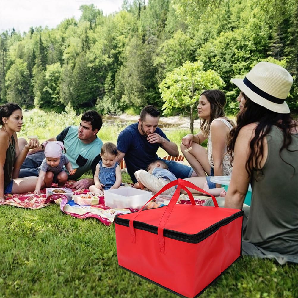 Kichvoe Insulated Food Bag - Thermal Pizza & Grocery Tote Cooler for Hot & Cold Meals - Perfect for Catering, Seafood, Cakes & Outdoor Picnics