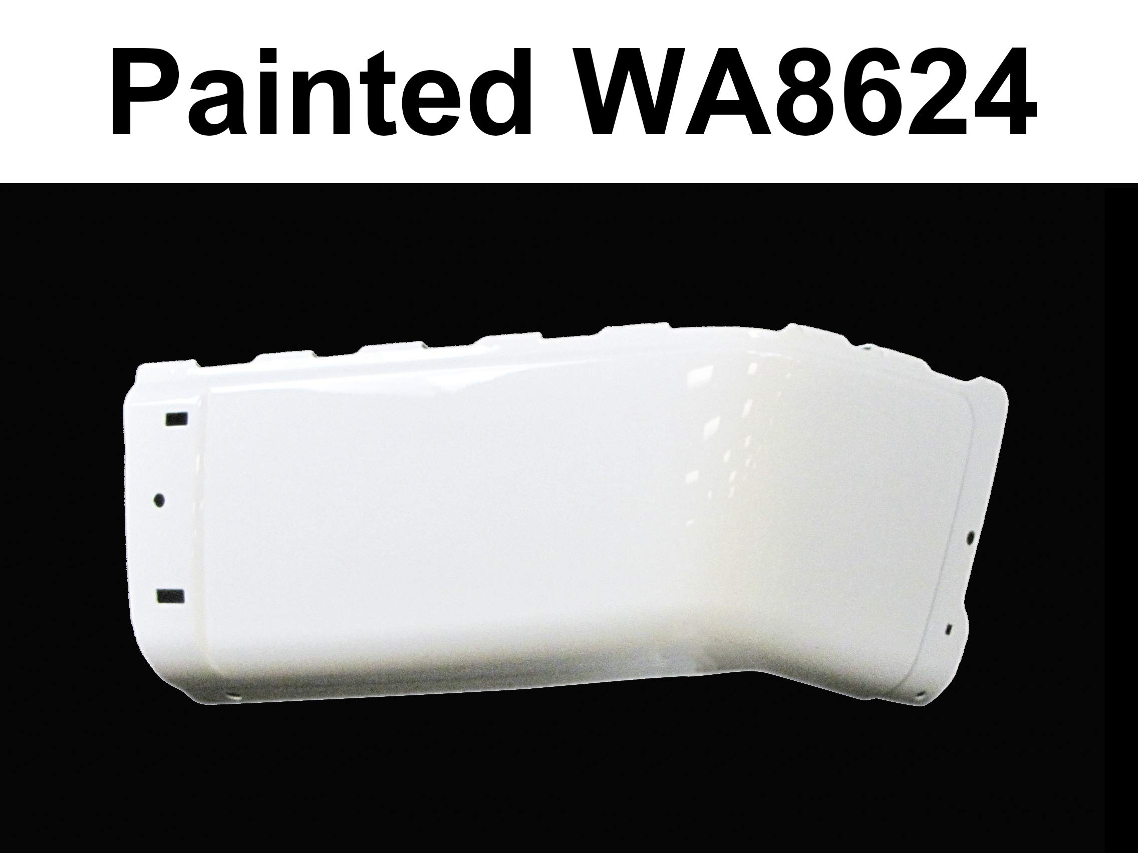 2007-2013 Chevy Silverado & GMC Sierra White Painted Rear Bumper End Cap Set - No Sensor Hole (GM1104151 & GM1105151) | Perfect for Truck Restoration & Customization Projects