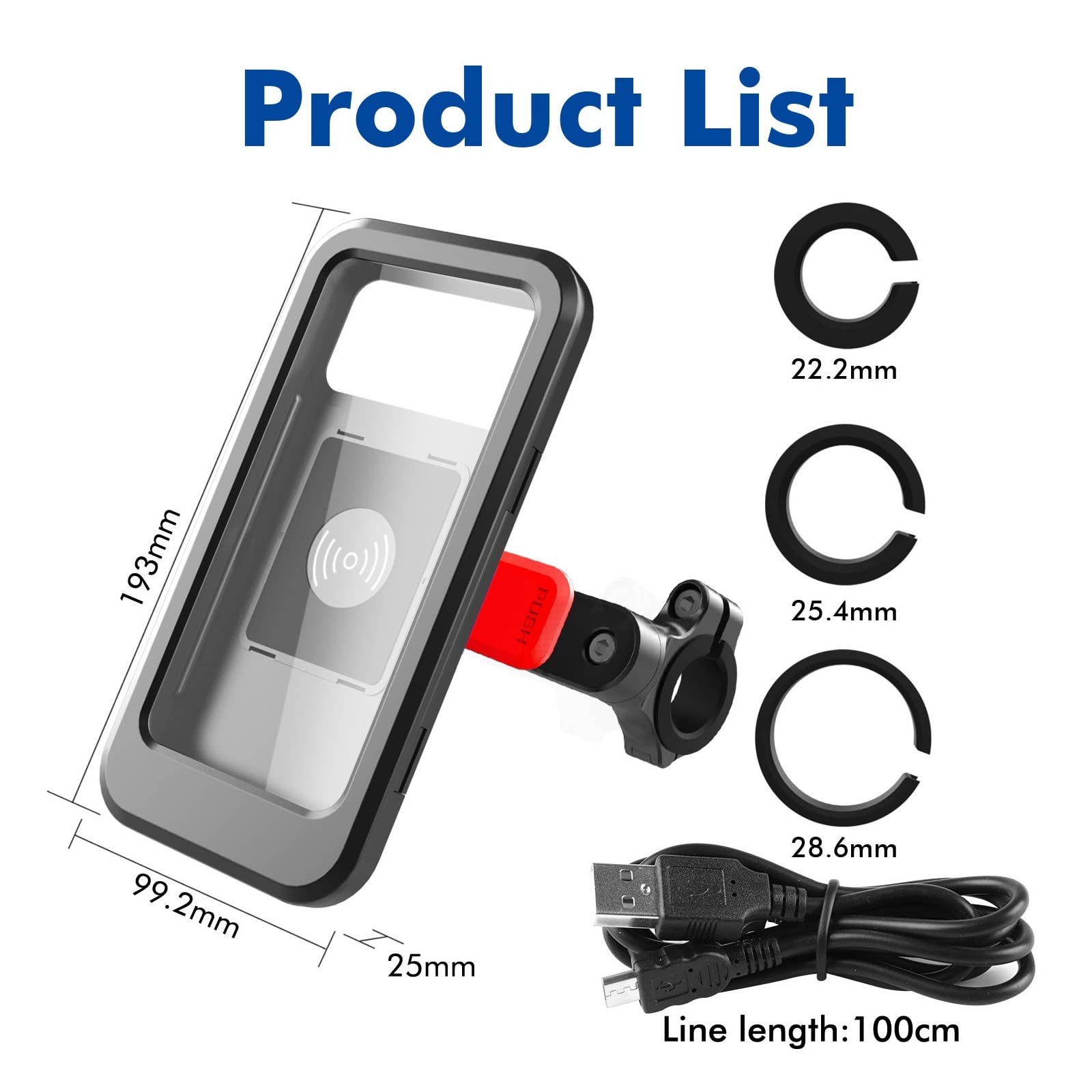 Waterproof Bike Phone Mount - Universal Motorcycle & Bicycle Handlebar Phone Holder, Durable Phone Case for Cycling, Commuting & Outdoor Adventures