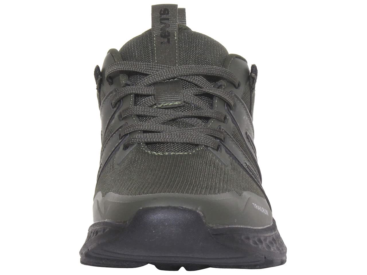 Levi's Men's Newbury-Trail Low-Top Sneakers - Olive/Black Running Shoes Size 8.5 | Comfortable Casual & Outdoor Walking Shoes for Men