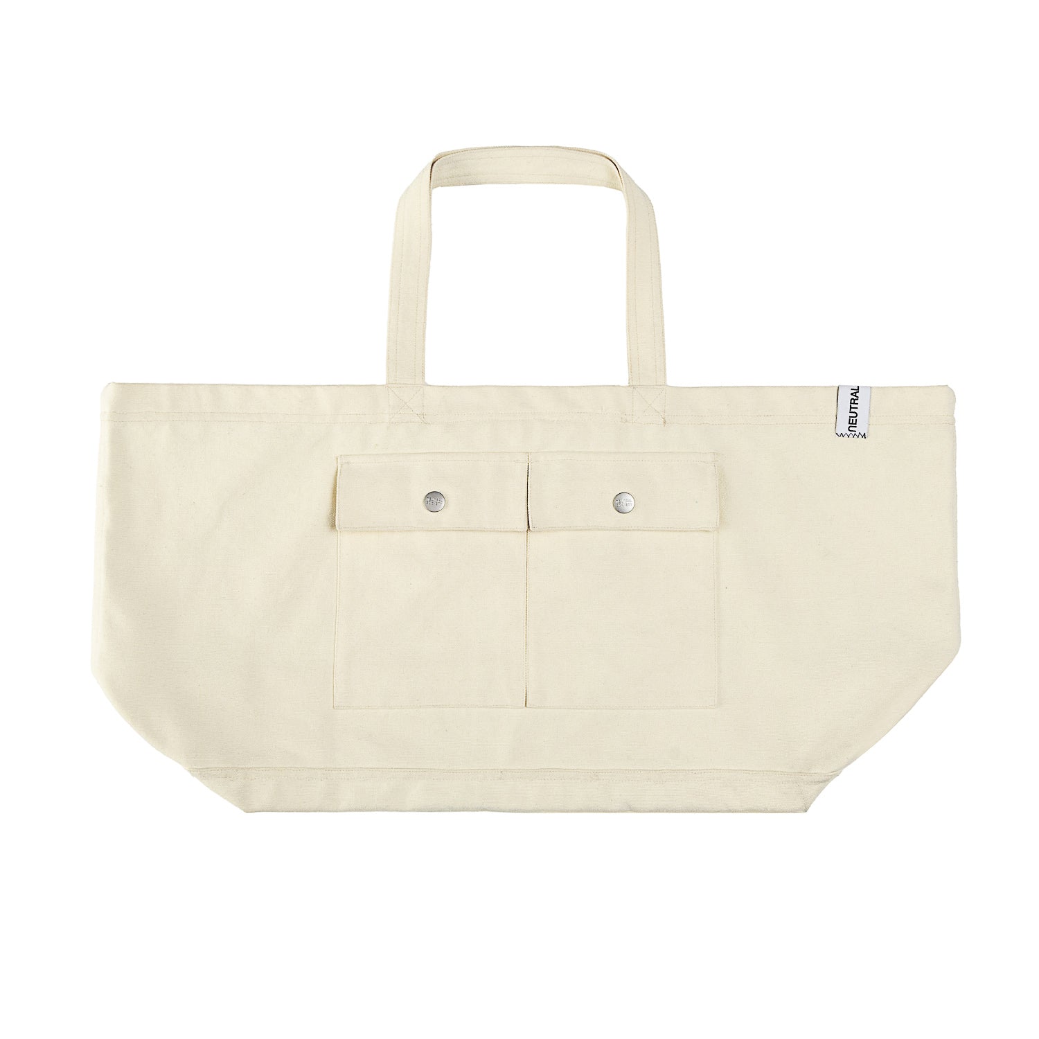 Neutral Society Oversized Tote Bag in Cream | Large Canvas Shopper Bag for Women | Perfect for Work, Beach & Everyday Use