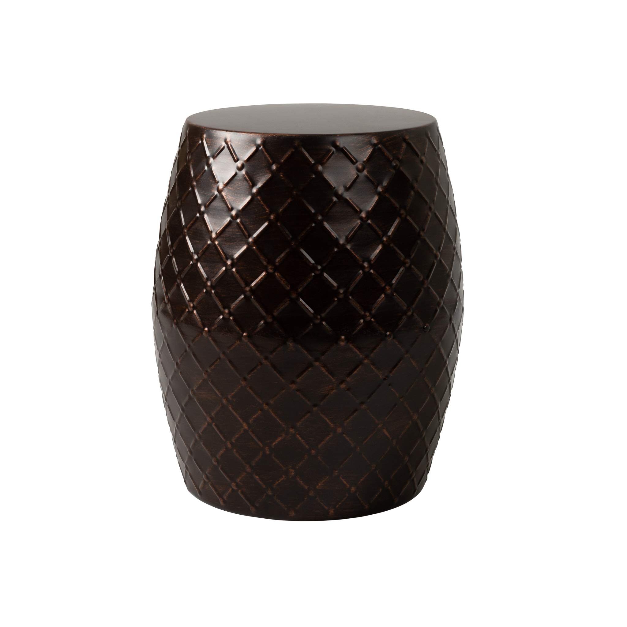 Patio Sense Braga Metal Stool Table - Multi-Functional End Table with Planter for Living Room, Bedroom & Outdoor Use - Antique Bronze Finish Modern Decor - Perfect for Small Spaces, Balcony & Patio Furniture