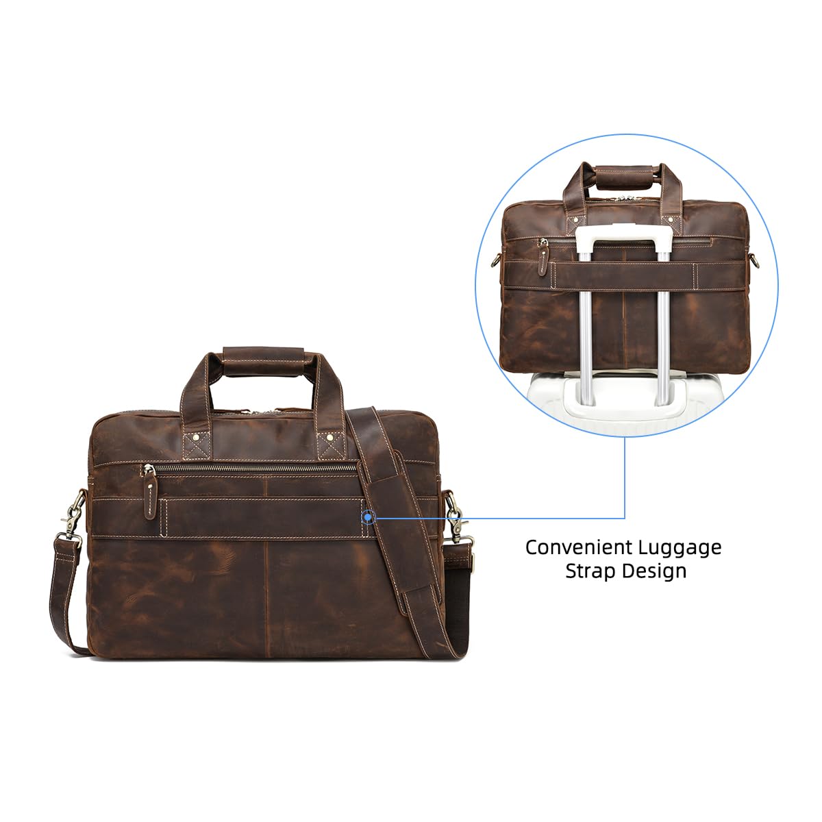 Premium Full Grain Leather 17.3