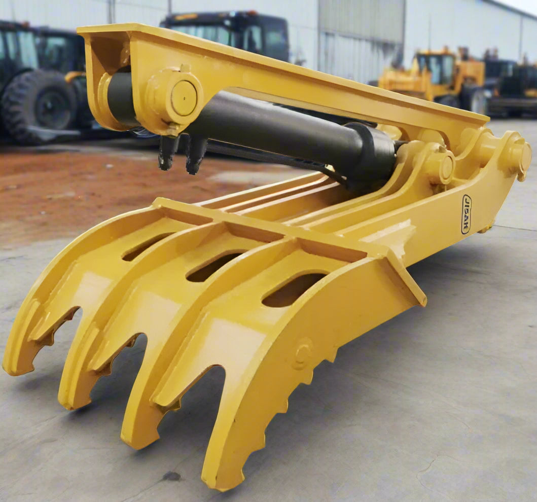 Heavy Duty Hydraulic Excavator Thumb Grapple Attachment - Weld On Clamp for 10-35 Ton Excavators & Backhoes | Perfect for Construction, Demolition & Material Handling