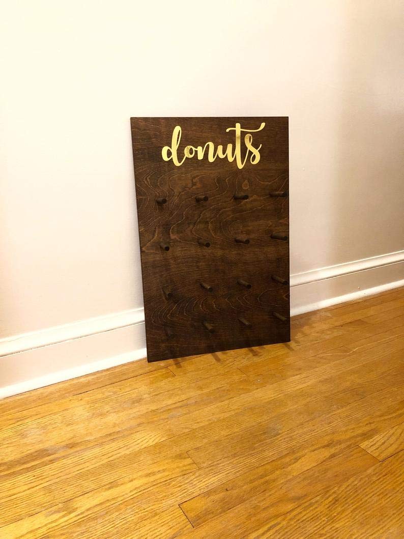 Wedding Donut Wall Display - Elegant Donut Holder & Doughnut Stand for Wedding Dessert Table Decor | Perfect for Bridal Showers, Birthday Parties & Baby Showers