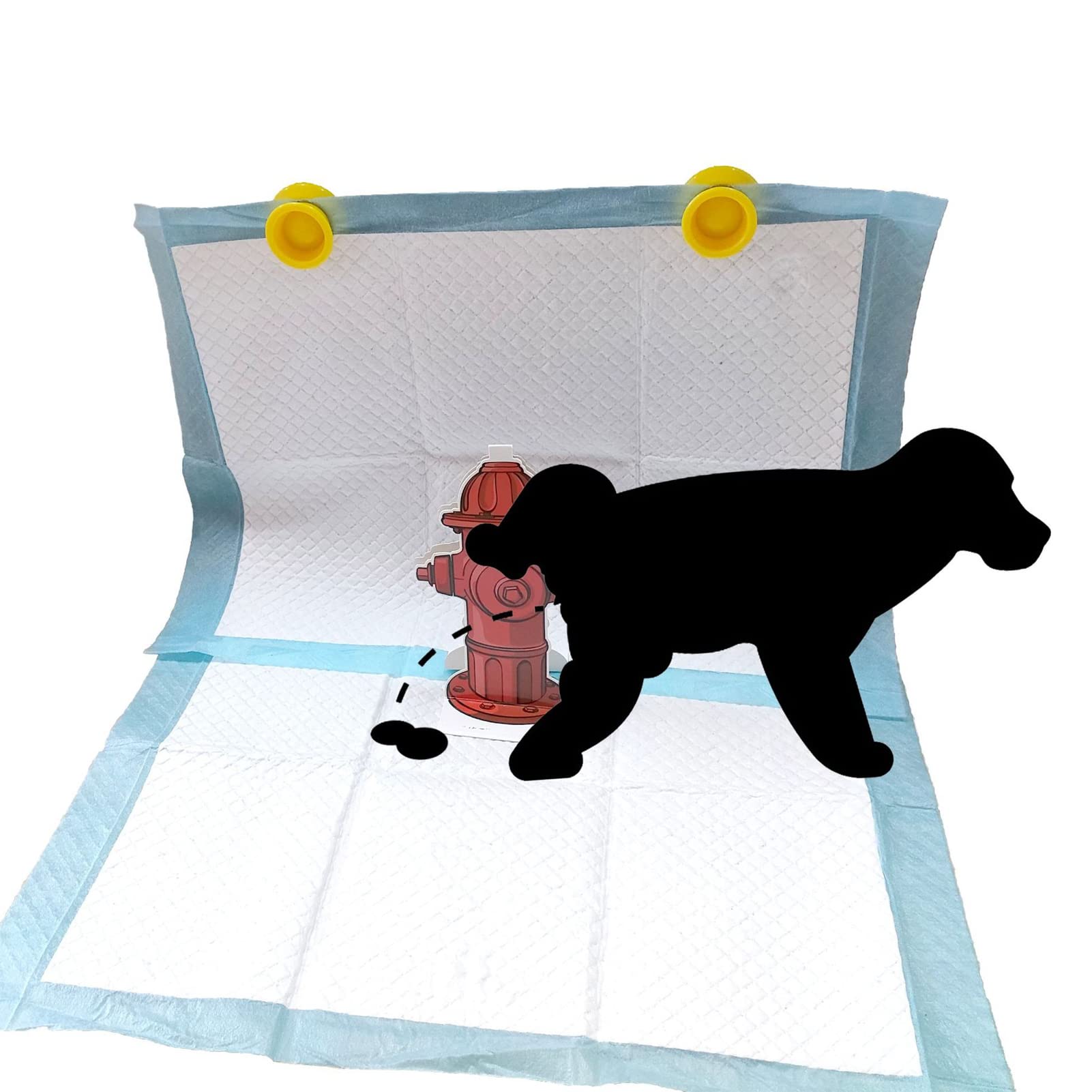 10pcs Fire Hydrant Shaped Dog Training Pads - Super Absorbent Puppy Pee Pads for Potty Training - Indoor/Outdoor Use for Puppies & Small Dogs - Perfect for Crate Training, Housebreaking & Travel