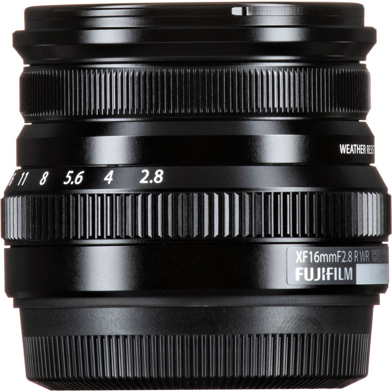 Fujifilm XF 16mm F2.8 R WR Lens - Black & Silver Weather-Resistant Prime Lens for Mirrorless Cameras | Perfect for Street Photography, Travel & Landscape Shots