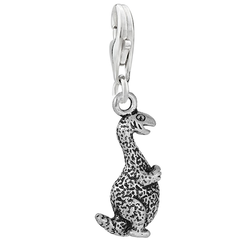 Sparkling Dinosaur Pendant Charm - Clip On for Bracelets & Necklaces - Perfect for Costume Parties, Gifts & Dinosaur Lovers