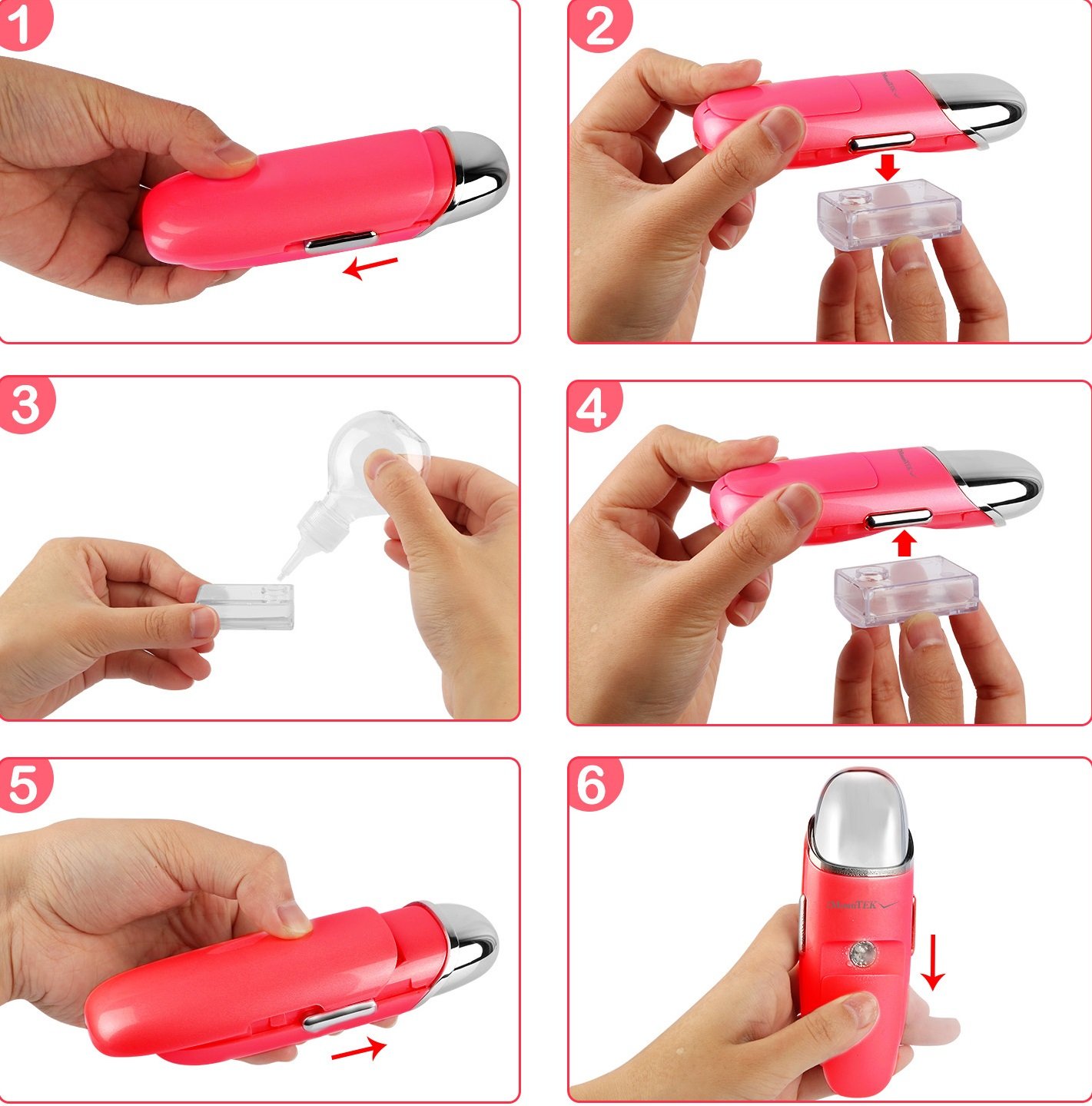 GPCT Massage Atomizer - Portable Handheld Massage Gun for Pain Relief & Muscle Recovery, Red - Perfect for Home, Gym, and Office Use