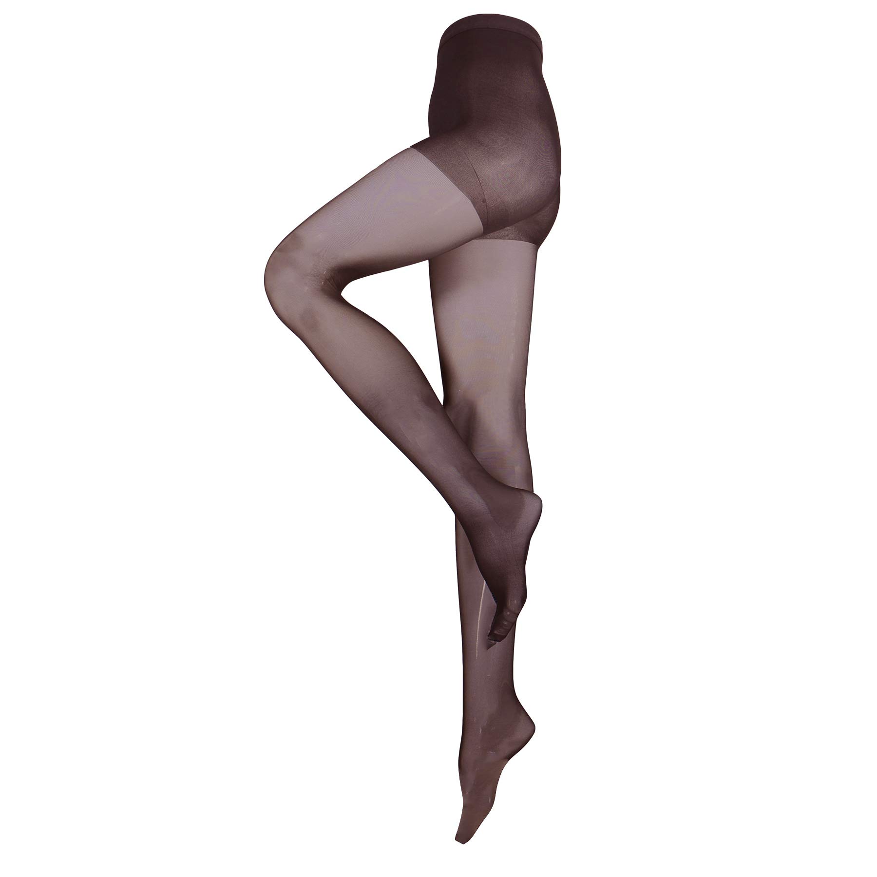 Truform Sheer Compression Pantyhose 8-15 mmHg - Women's Shaping Tights 20 Denier Black Queen Plus - Perfect for Work, Travel & Everyday Comfort