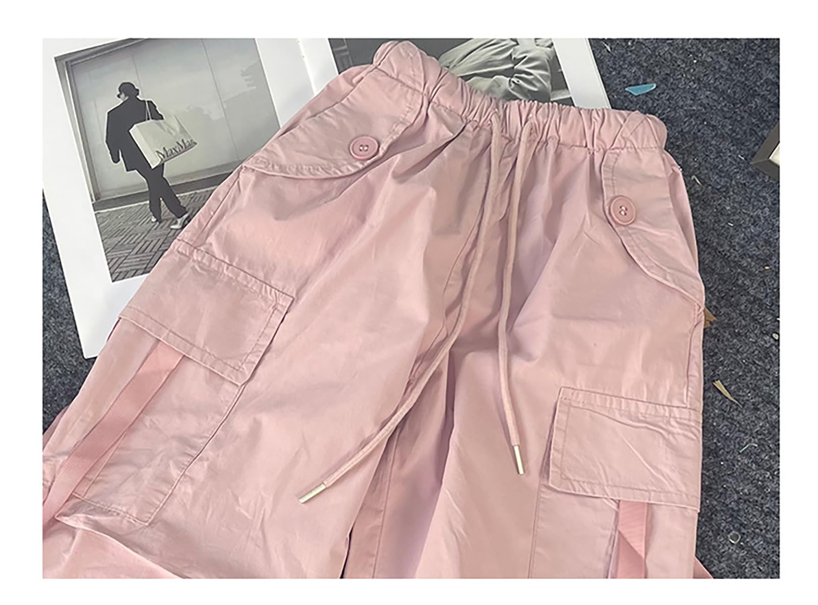 Girls Parachute Pants - Y2K Cargo Trousers with Elastic Waist & Wide Leg | Trendy Track Pants for Kids Ages 5-14 | Perfect for School, Streetwear & Casual Outfits