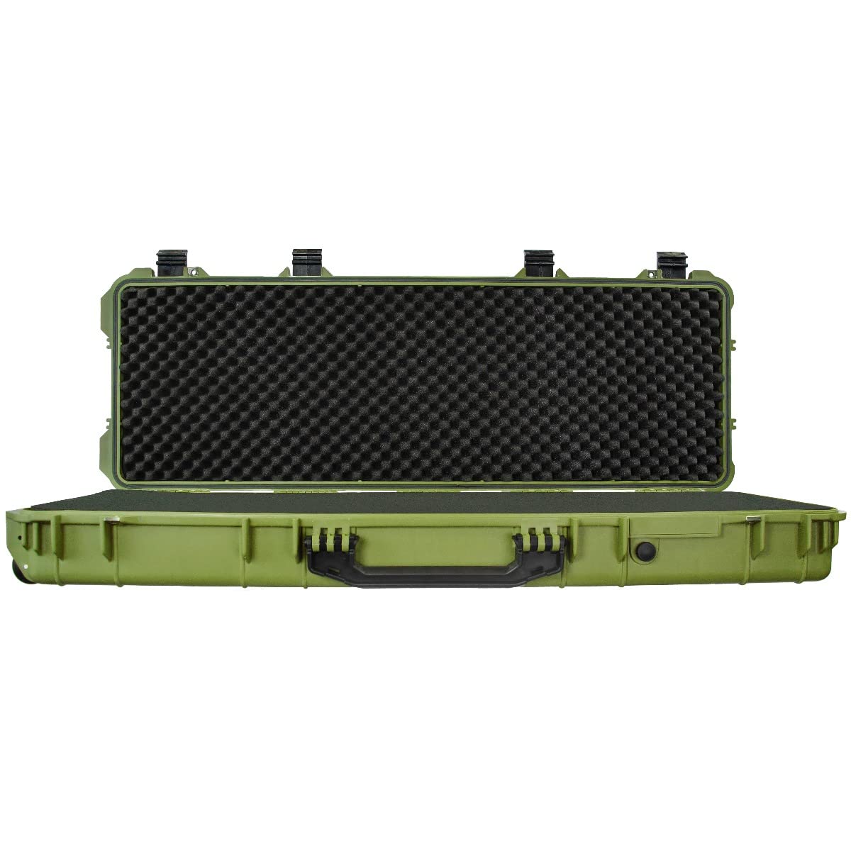 Eylar USA Flag Roller Rifle Hard Case with Foam - Waterproof & Crushproof Gun Case for 2 Rifles (TSA Approved) - Perfect for Air Travel, Hunting & Firearm Storage