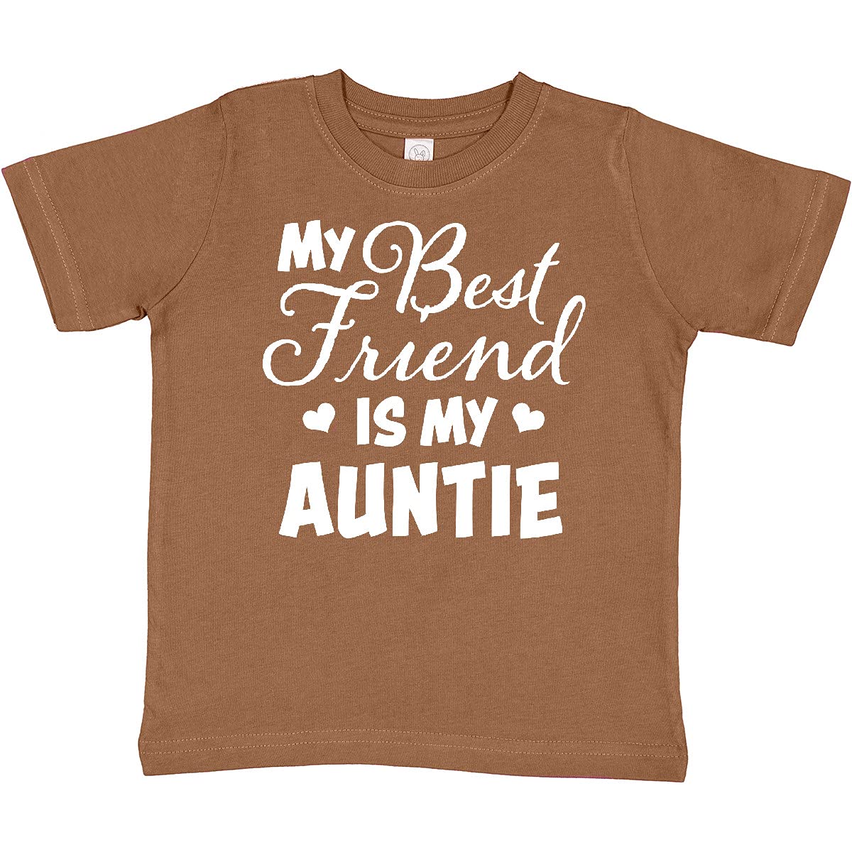 Inktastic My Best Friend is My Auntie with Hearts Toddler T-Shirt - Perfect for Family Gatherings & Playdates