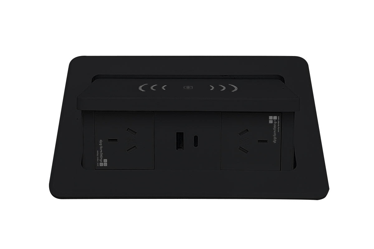 DPG Swift In-Desk Wireless Charger - Fast Qi-Certified Charging Pad for iPhone, Samsung & AirPods - Perfect for Office, Home & Workspace