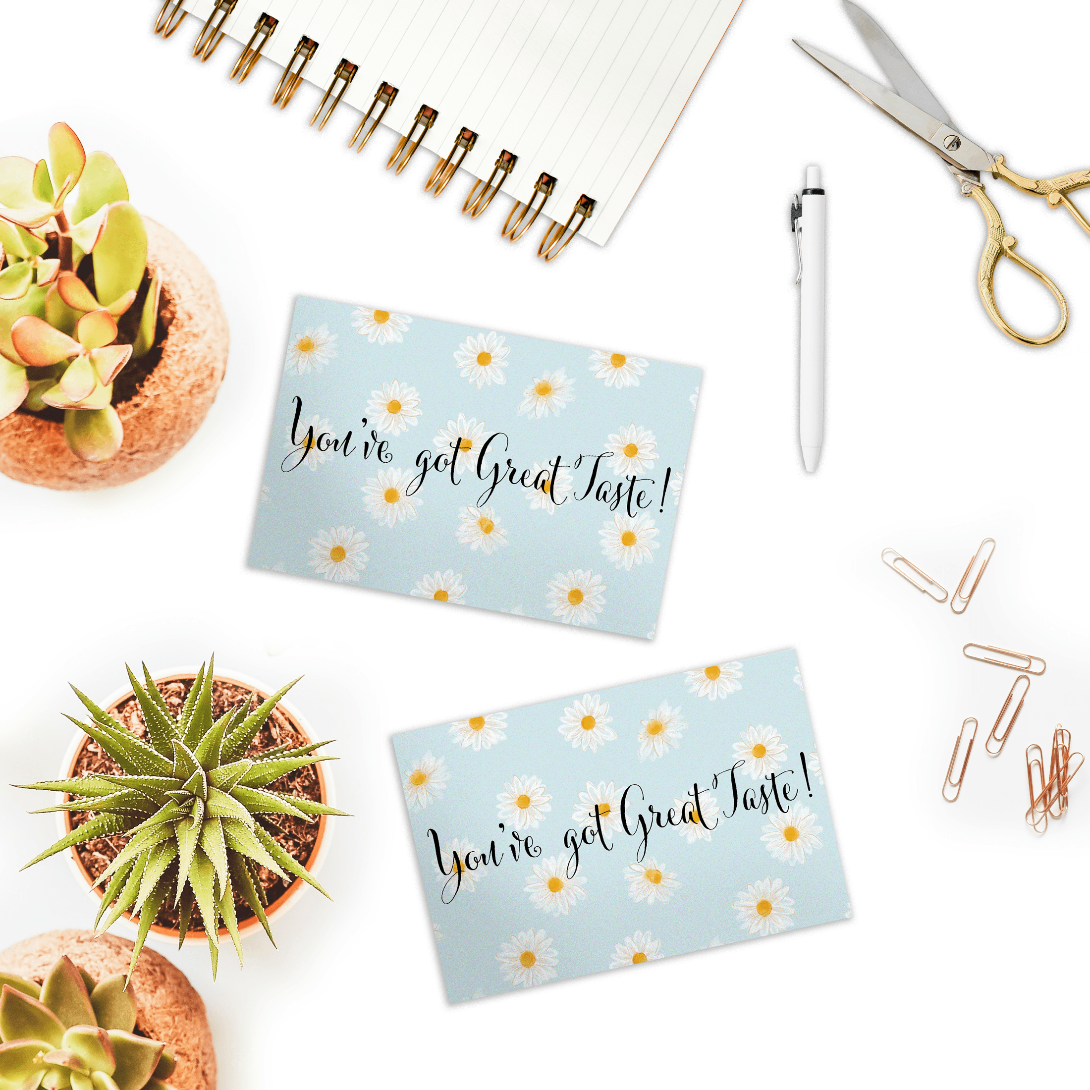 Beautiful Daisy Greeting Cards - Handmade Floral Insert Cards for Birthdays, Weddings & Special Occasions