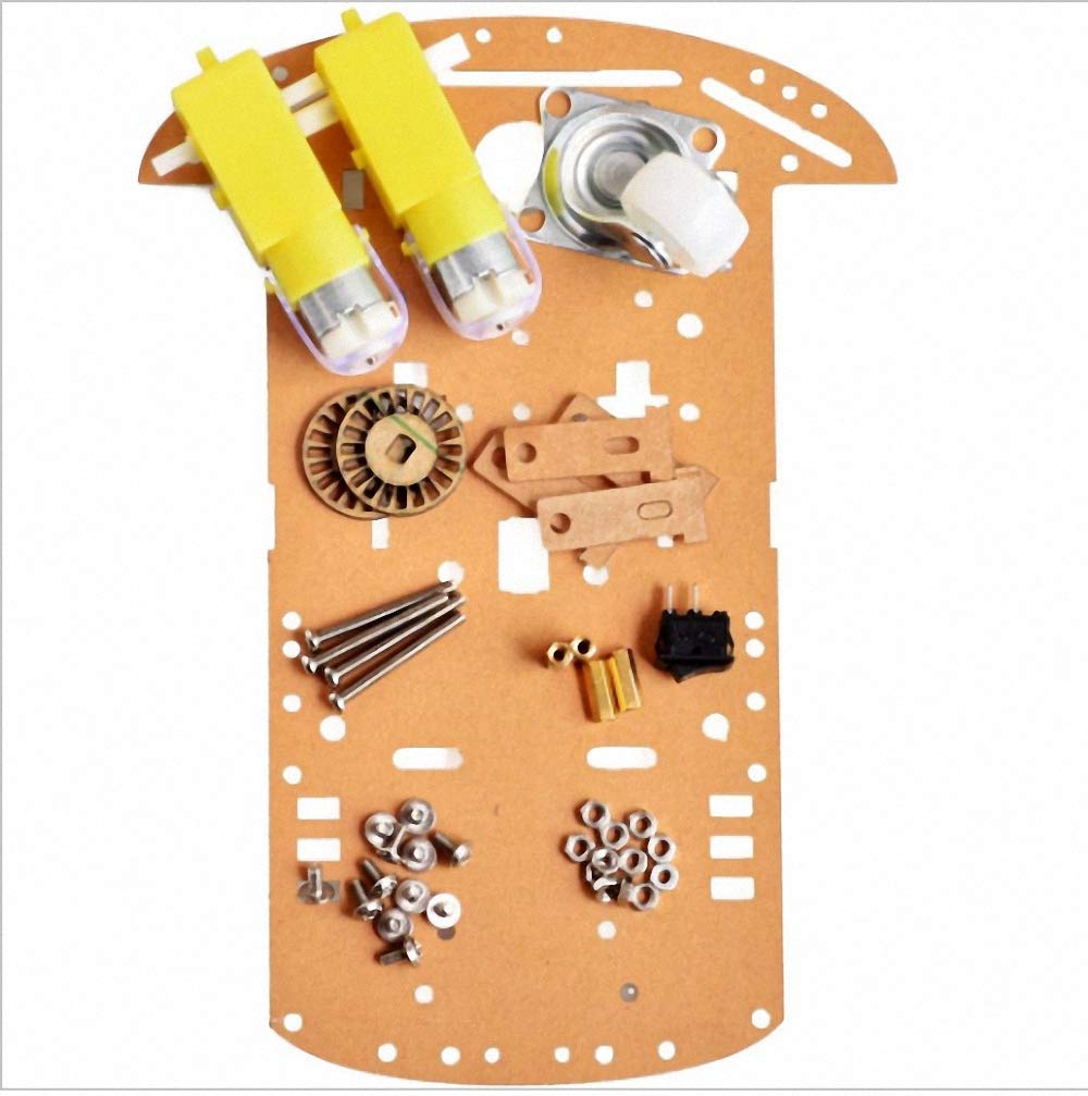 Transparent Smart Robot Car Chassis Kit with Speed Encoder & Battery Box - DIY STEM Educational Project for Kids & Adults | Perfect for Robotics Learning, Science Experiments & Maker Projects