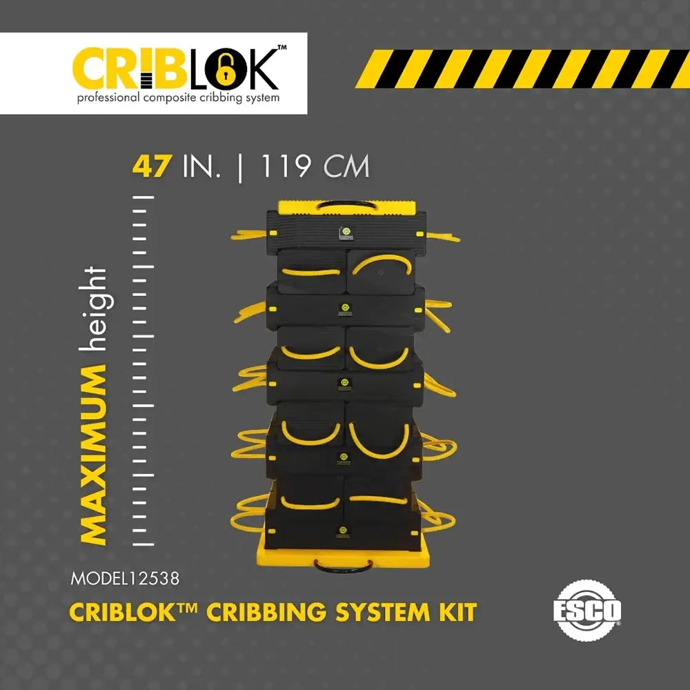 ESCO 20-Piece CribLok Cribbing System with Steel Plates – 47