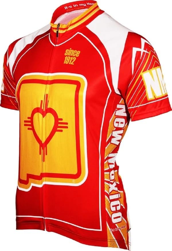 New Mexico Men's Cycling Jersey - Breathable & Moisture-Wicking Bike Shirt for Road & Mountain Biking - Perfect for Training, Racing & Outdoor Adventures