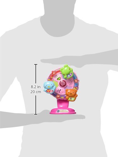 VTech Lil' Critters Spin and Discover Ferris Wheel - Interactive Learning Toy for Toddlers Ages 1-3, Pink Educational Ride-On Toy with Lights & Sounds - Perfect for Birthday Gifts & Early Childhood Development Play