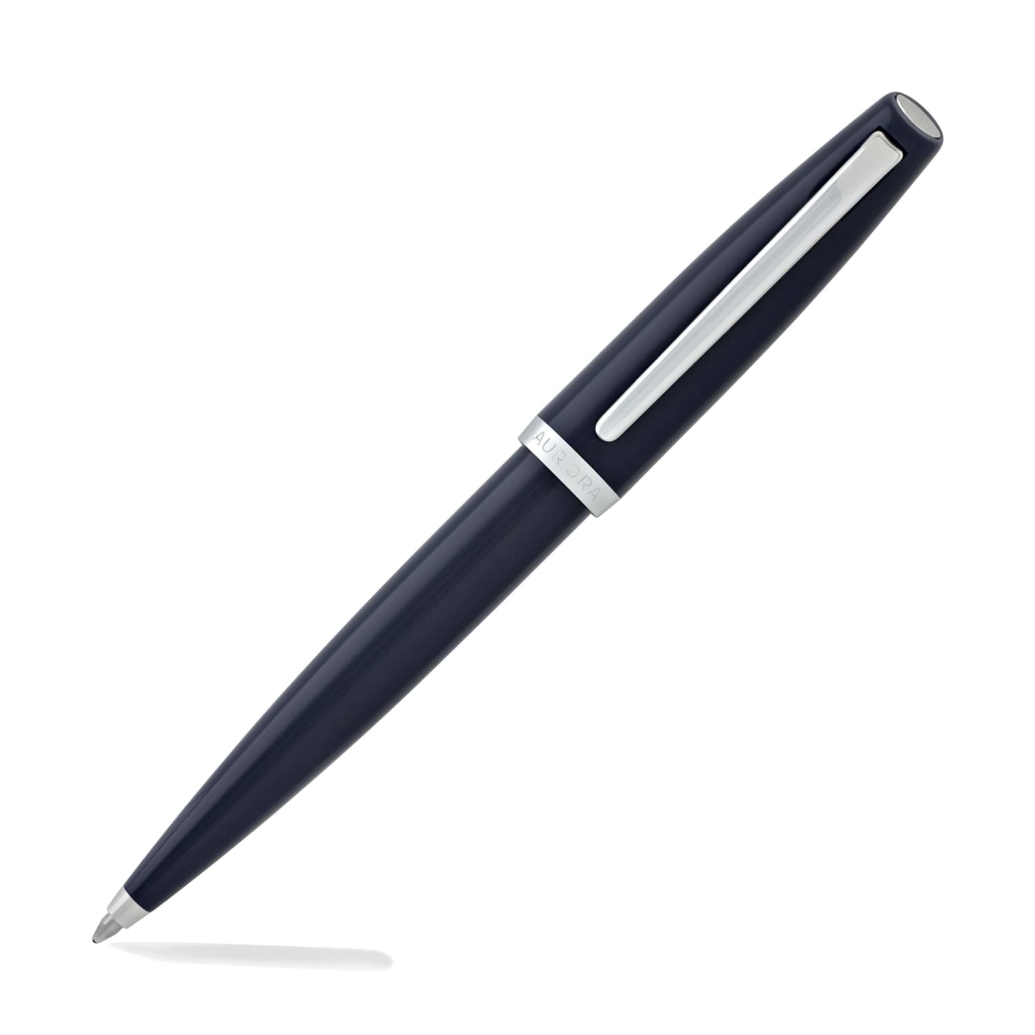 Premium Aurora Style Resin Ballpoint Pen - Elegant Blue with Chrome Trim for Office, School & Gift Giving | Smooth Writing Experience