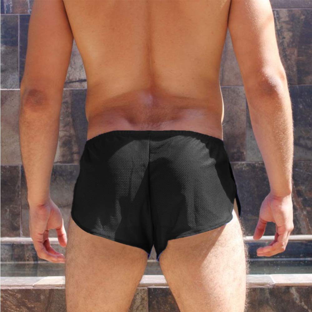 Men's Split Side Athletic Shorts - Breathable Mesh Workout Shorts with Large Side Splits for Running & Gym | Sexy & Comfortable for Sports & Casual Wear