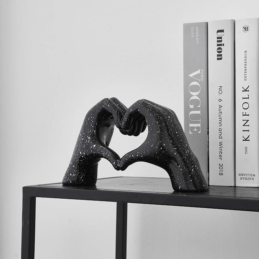 Heart Shaped Hands Desk Decor - Unique Handmade Home Office Decoration for Valentine's Day, Wedding & Anniversary Gifts - Perfect for Workstations, Bookshelves and Romantic Home Decor