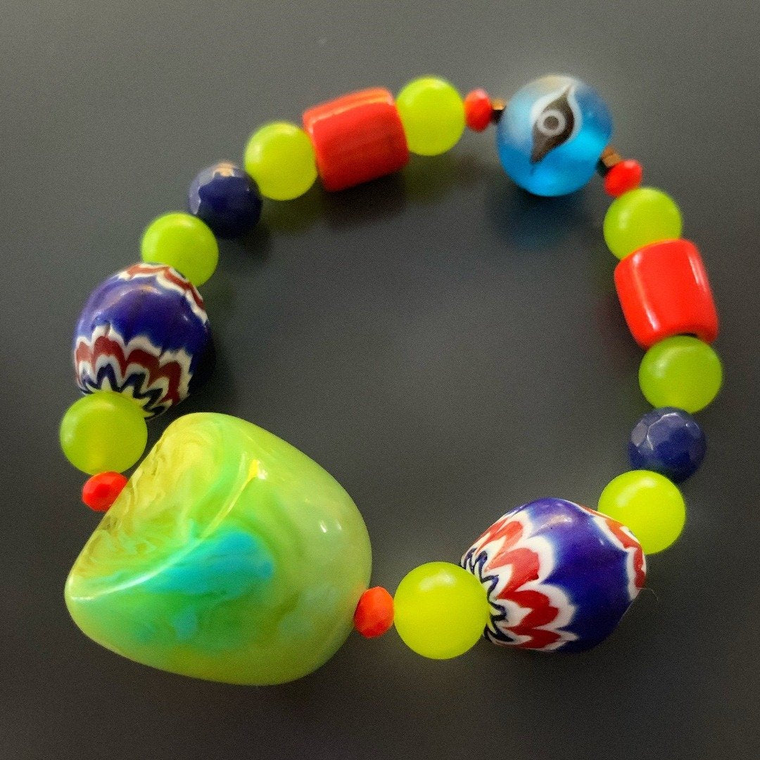 Color Of Life Summer Bracelet for Women - Trendy Beaded Boho Wrist Jewelry for Beach, Vacation & Festival Outfits