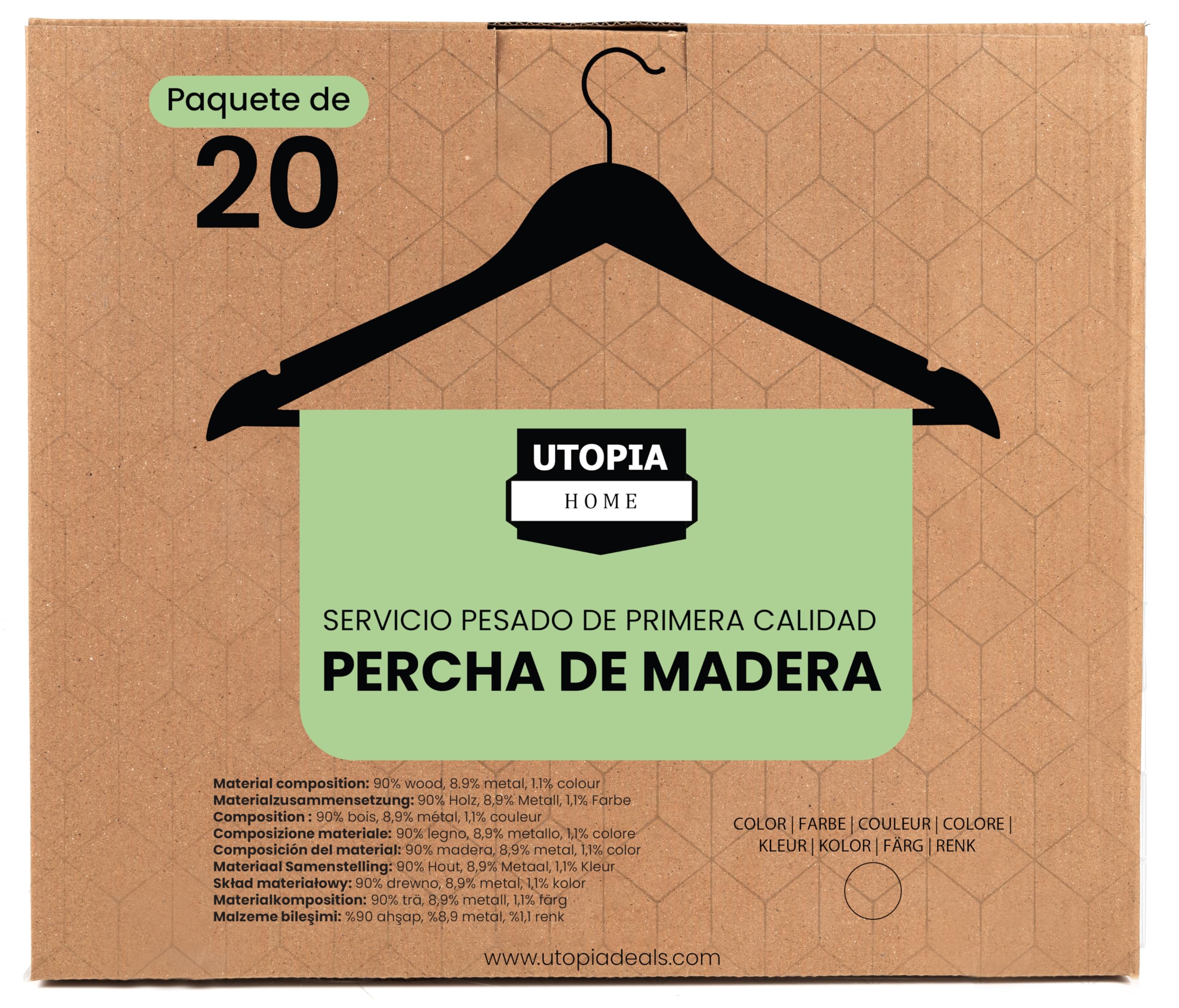 Utopia Home Premium Wooden Hangers 20 Pack - Durable Slim Coat & Suit Hangers with 360° Rotatable Hook & Shoulder Grooves (Cherry) - Ideal for Closet Organization, Wardrobe Storage & Garment Protection
