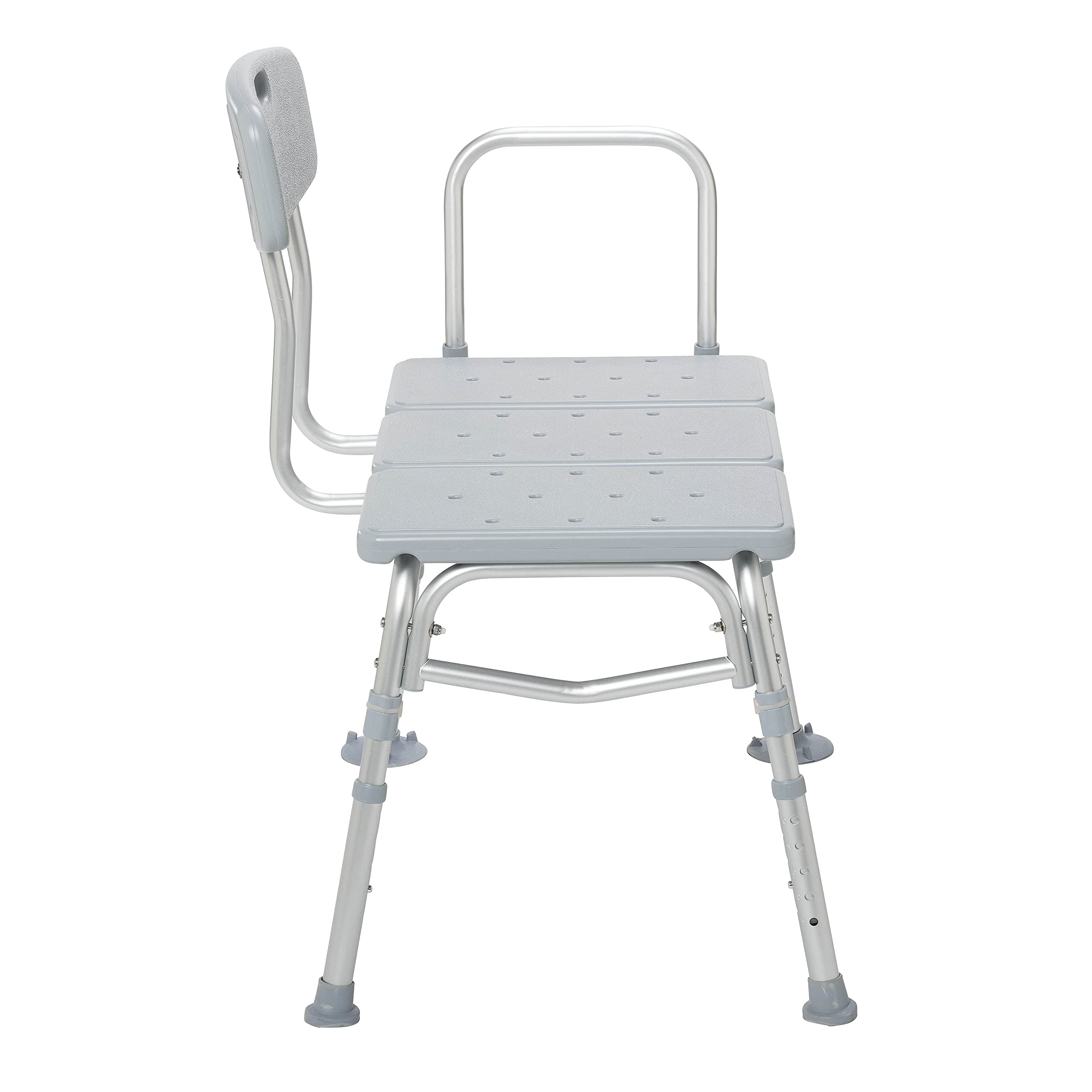 Drive Medical Plastic Transfer Bench - Shower and Bath Safety Seat with Adjustable Legs for Elderly & Disabled - Ideal for Home, Hospital, and Mobility Assistance