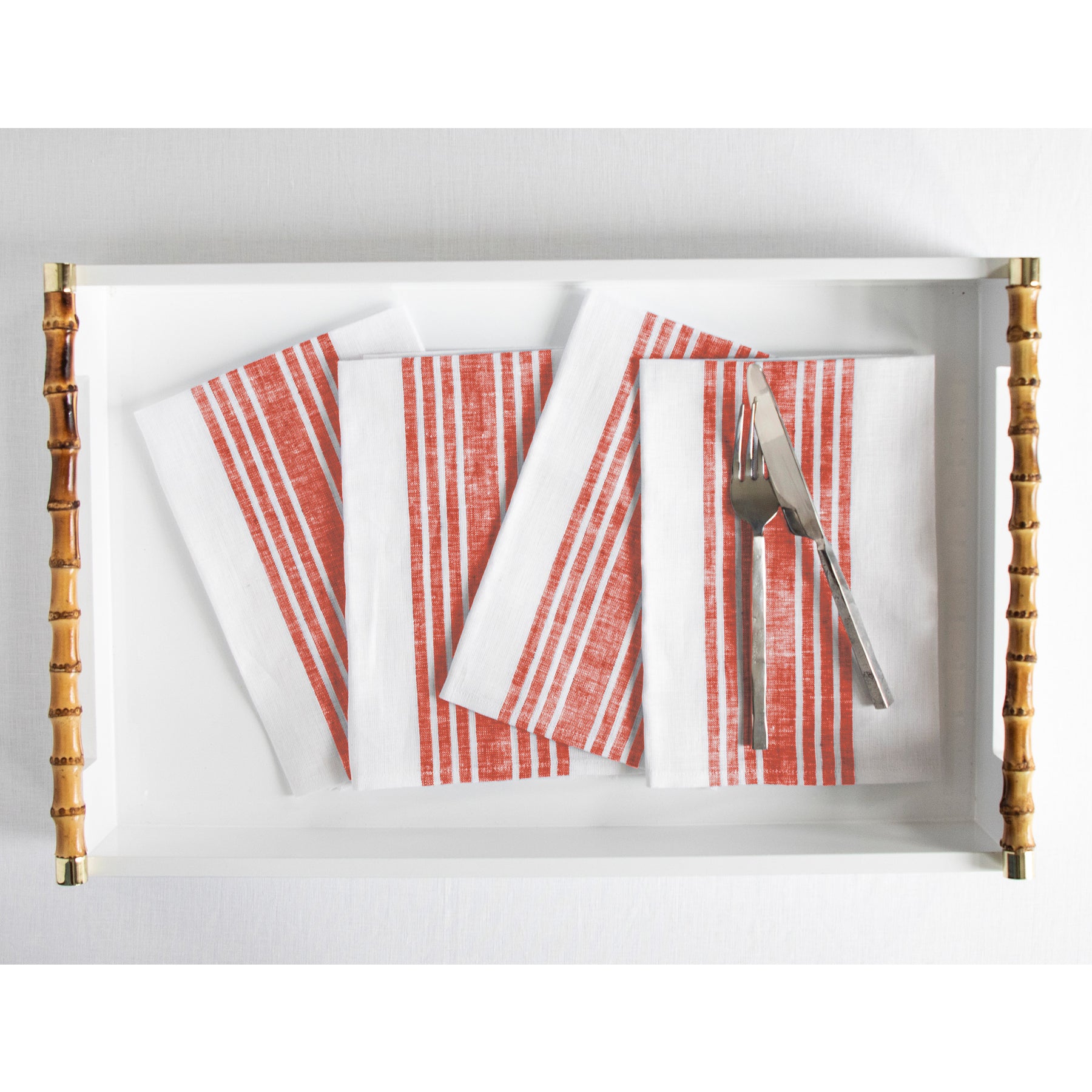 Farmhouse Style Cotton Napkins - Set of 4 for Dining, Kitchen & Party Decor - Rustic Table Linens for Everyday Use & Special Occasions
