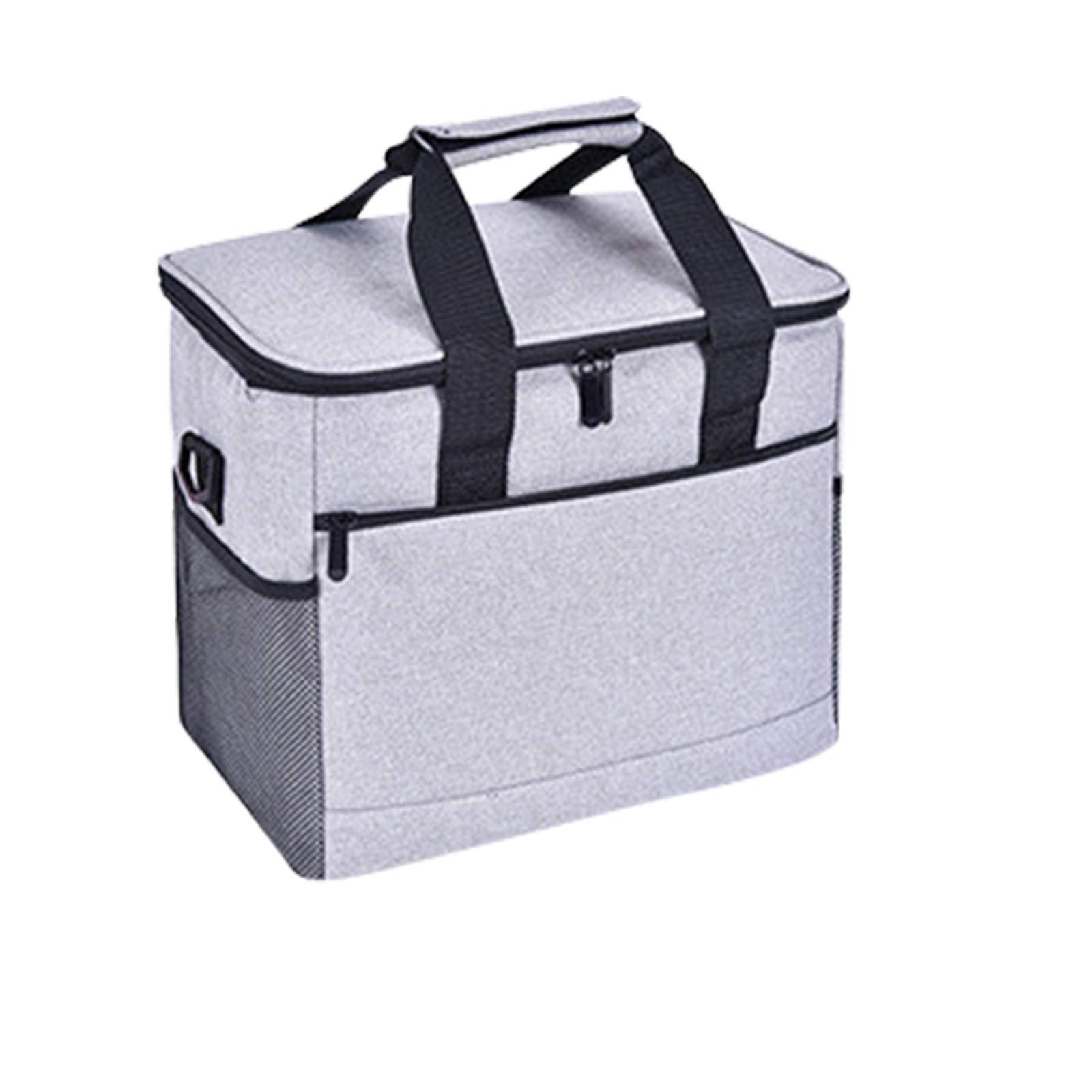 iLXHD Insulated Outdoor Camping Lunch Bag - Large Capacity Waterproof Picnic Cooler Bag for Hiking, Beach & Travel - Housekeeping & Organizer (Gray, A)