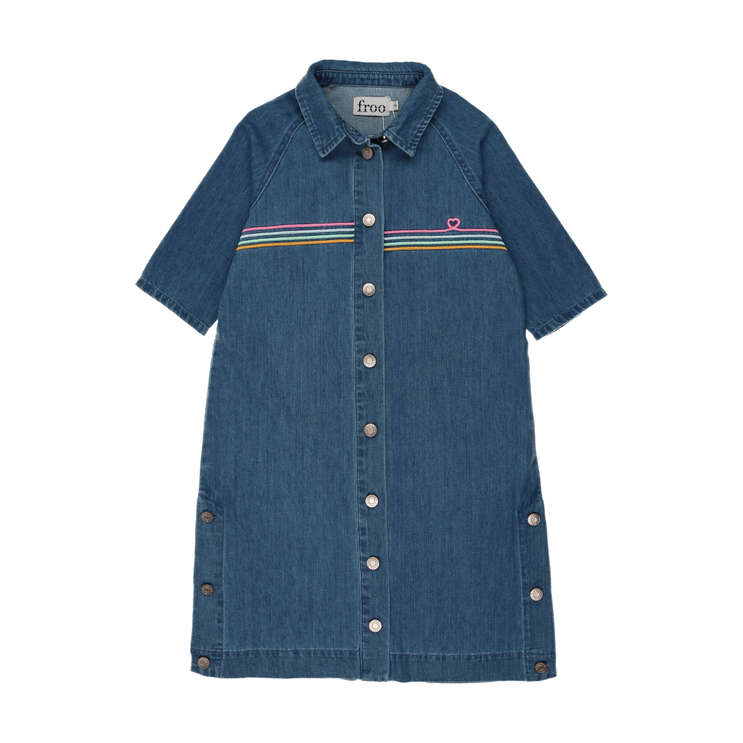 Froo Style Lilac Denim Dress for Women - Casual Summer Outfit, Date Night & Party Wear