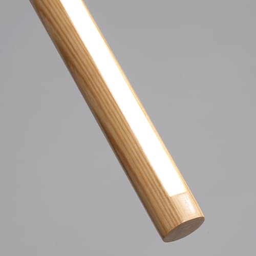 Modern Wooden LED Pendant Light - 8W Long Hanging Cylindrical Chandelier for Kitchen Island, Dining Room & Counter Decor | Energy-Efficient Suspension Lighting Fixture for Home & Shop