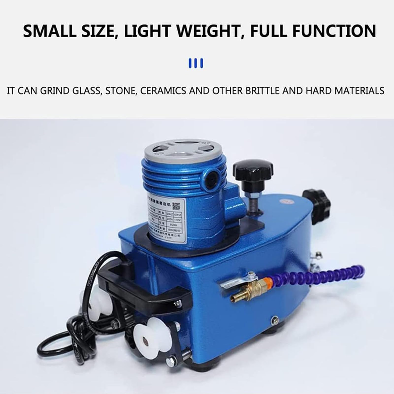 110V 800W Electric Glass Edging Machine - High Speed 8000r/min Glass Grinder for Straight, Round & Beveled Edges - Perfect for Glass, Acrylic, Marble & Ceramic Polishing (28×15×24cm) - Ideal for DIY Projects, Home Renovations & Professional Glass Workshops