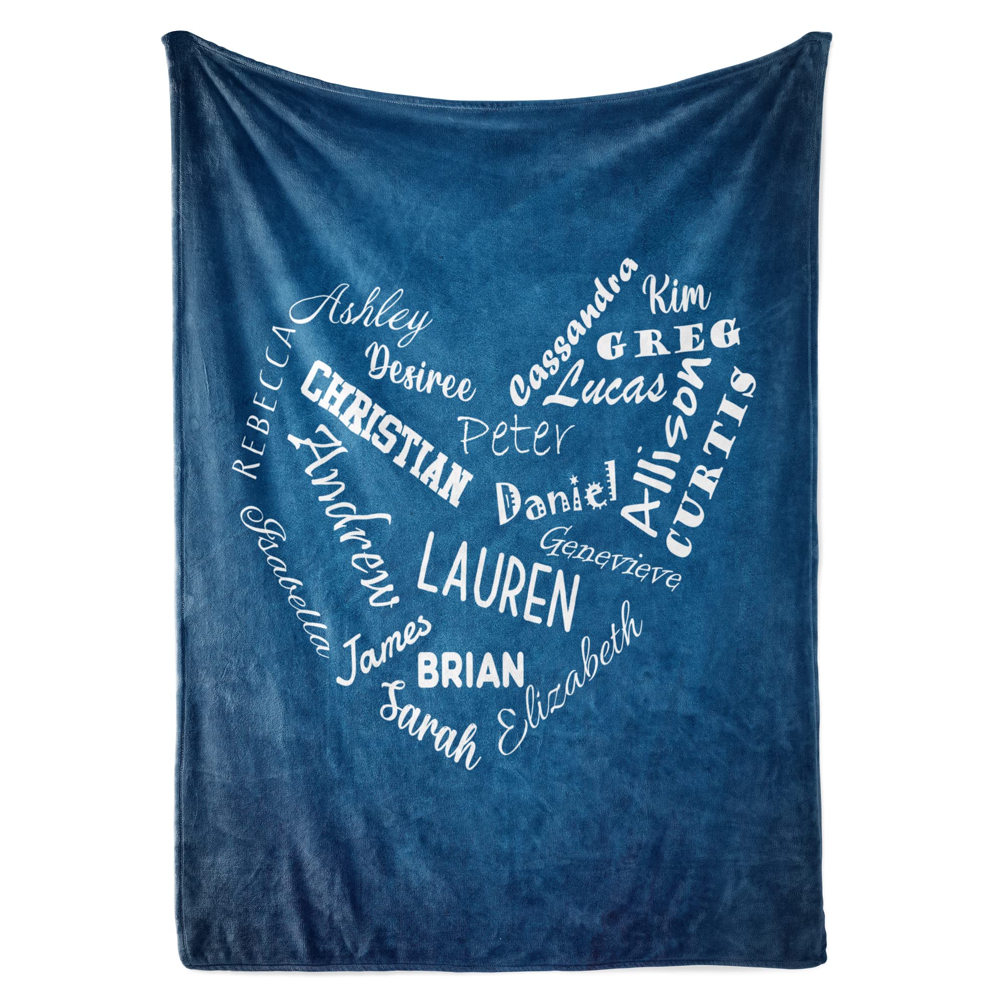 Personalized Kids Name Fleece Blanket - Soft Sherpa Christmas Gift for Mom, Birthday Present, Unique Custom Blanket for Women - Cozy Throw for Couch, Bed, Nursery & Travel