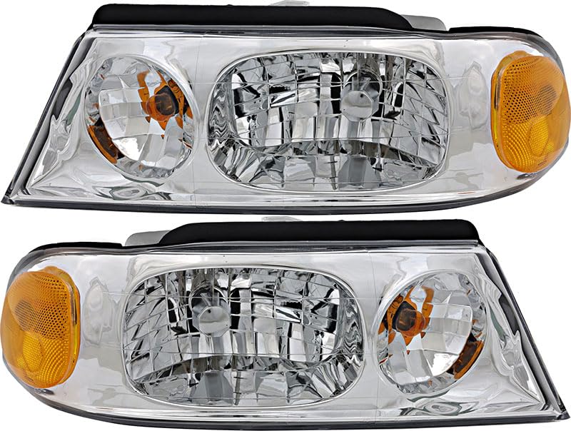 Lincoln Navigator Headlights Replacement Set - Halogen Compatible for 1998-2002 Models (Driver & Passenger Side) | Perfect for Night Driving & Off-Road Adventures