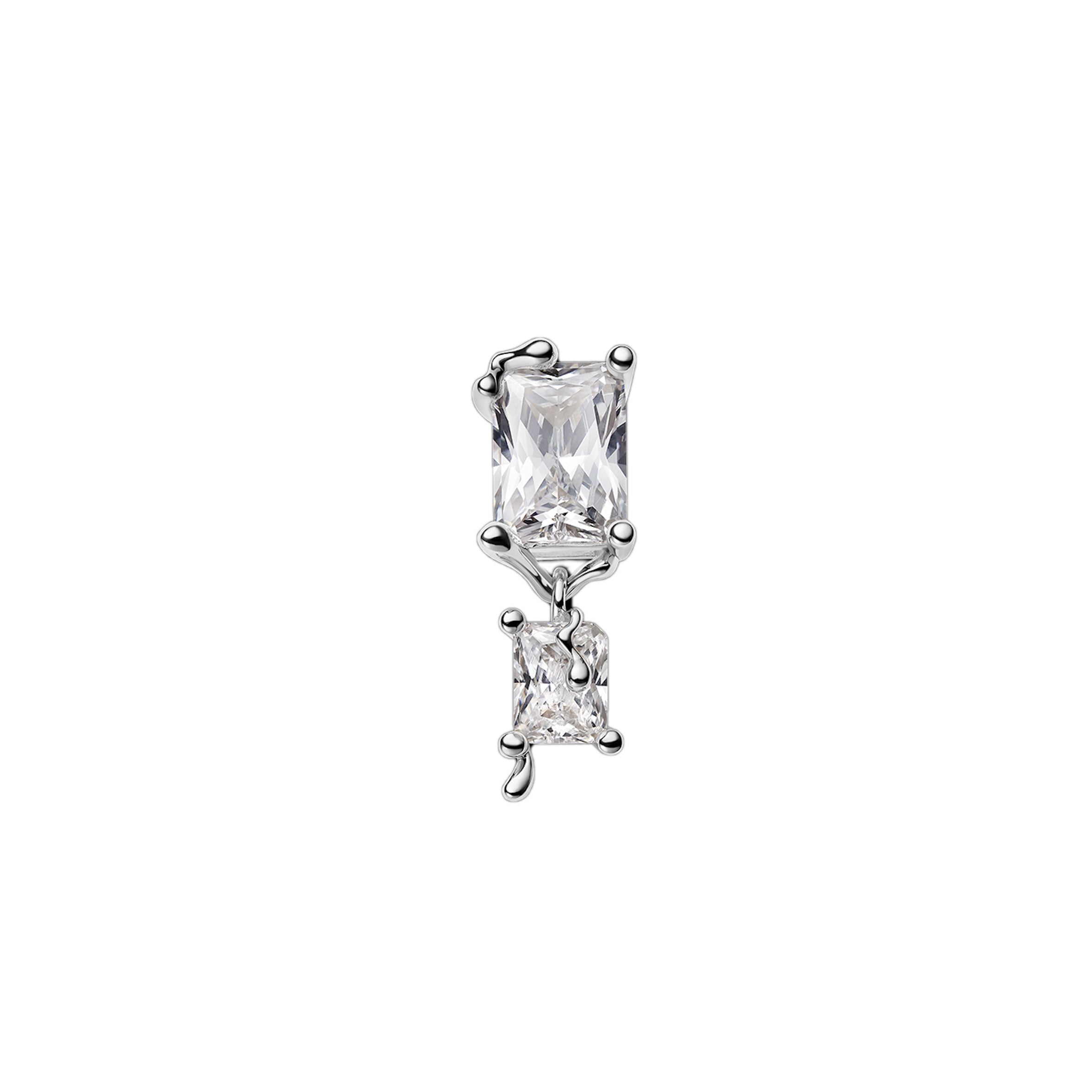 Stylish Roppongi Drop Earrings in Silver - Perfect for Parties, Weddings & Evening Events