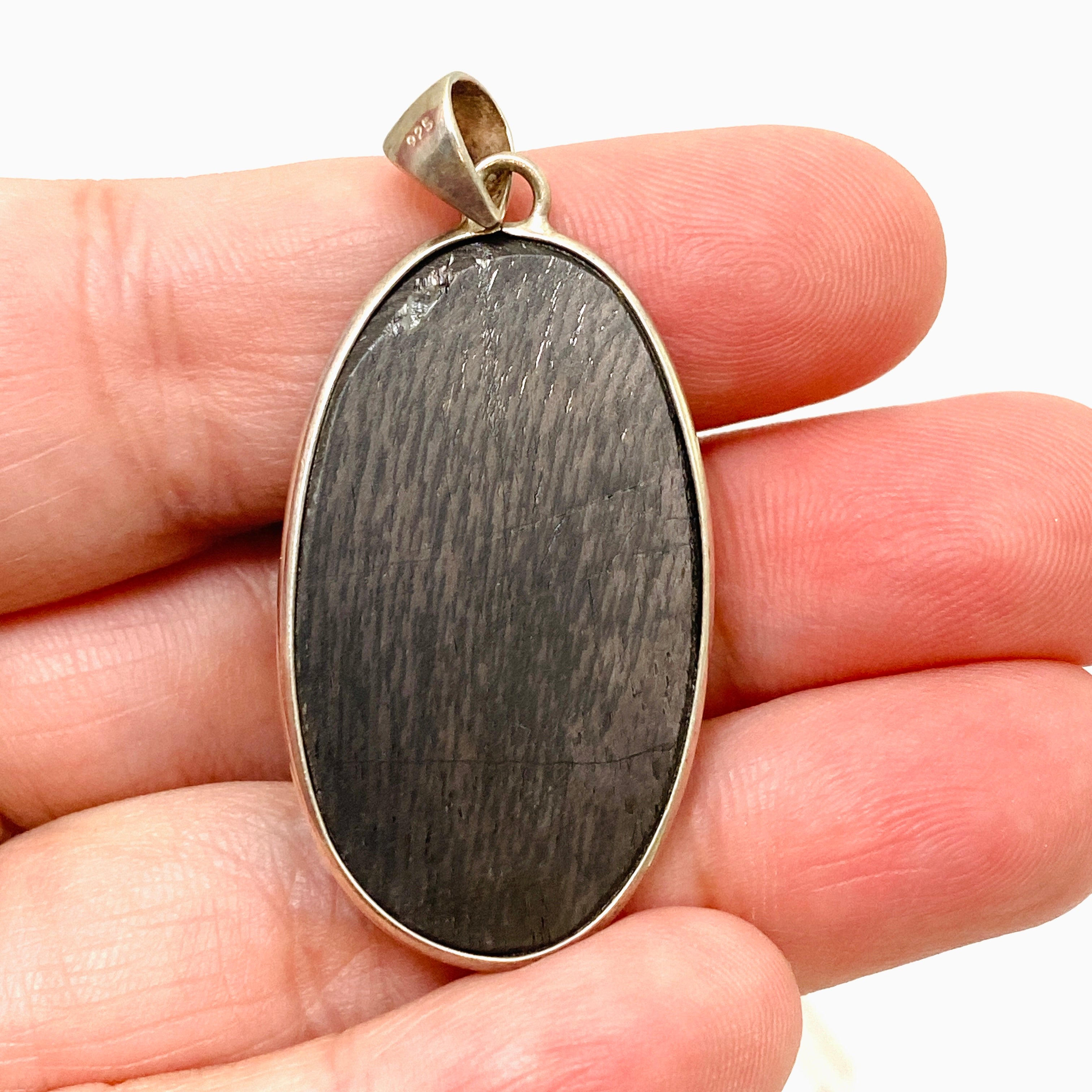 Hypersthene Oval Pendant Necklace KPGJ3062 - Elegant Healing Stone Jewelry for Women, Perfect for Meditation, Energy Balancing & Spiritual Gifts