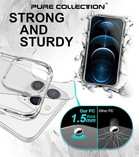 iPhone 13 Pro Clear Transparent Shockproof Phone Case - TPU + PC Hard Hybrid Cover | Anti-Yellowing, Slim Protective Case for Everyday Use, Travel & Outdoor Activities