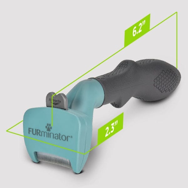 FURminator Small Cat Long Hair Deshedding Tool - Reduce Shedding & Hairballs for Long-Haired Cats - Perfect for Grooming at Home or Vet Visits