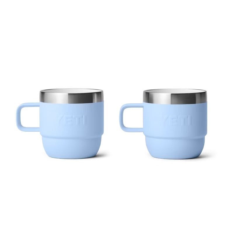 Rambler 6 oz Stackable Mugs (2 Pack) - Insulated Stainless Steel Camping Cups for Coffee, Tea & Outdoor Adventures - Perfect for Hiking, Picnics & Travel