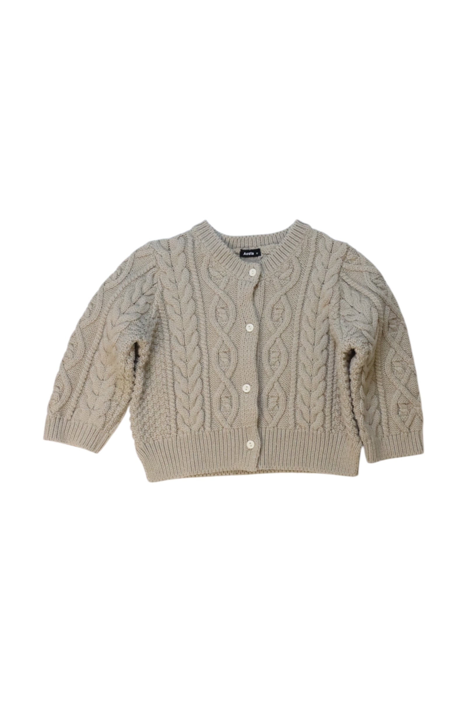 Aosta Cable Knit Cardigan for Girls Size 5T - Soft Winter Sweater for Kids - Perfect for School, Playdates & Family Photos