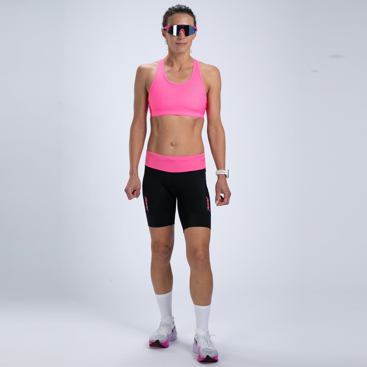 Women's Core Tri 8 Short - Bright Pink Active Running Shorts for Women | High-Performance Workout & Gym Shorts for Yoga, Jogging & Fitness Training