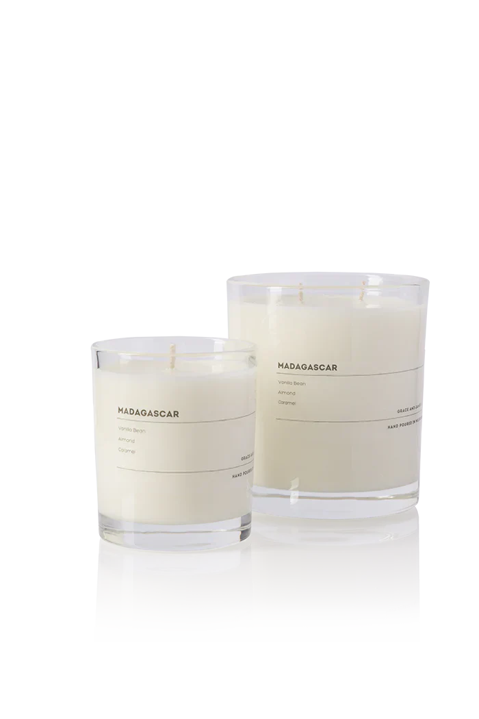 Madagascar Scented Soy Wax Candle - 40 Hour Burn Time, Natural Aromatherapy for Home Relaxation & Romantic Ambiance
