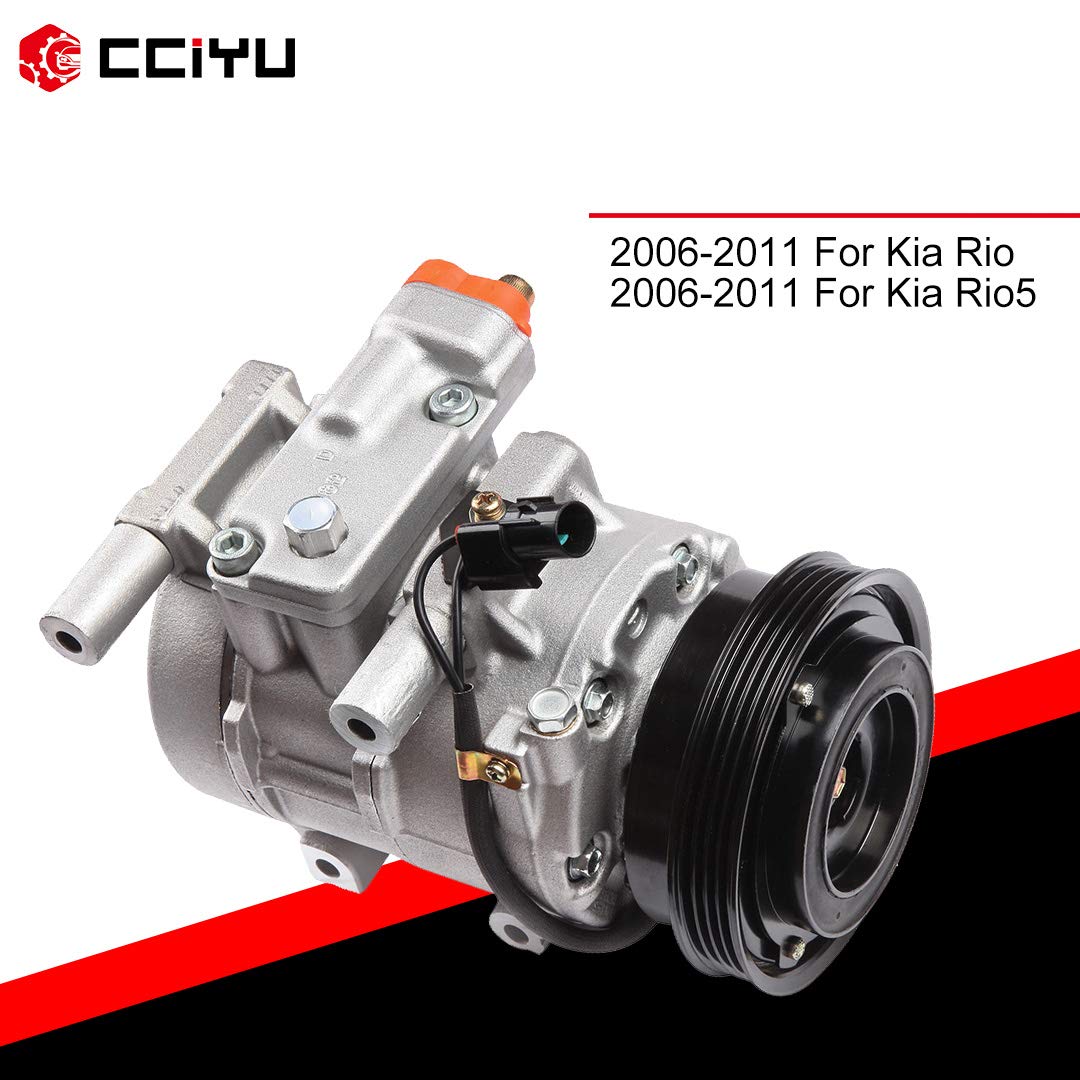 High-Performance AC Compressor Pump for Kia Rio - Direct Replacement with AC Clutch Compressor - Perfect for Car AC Repair & Cooling System Maintenance