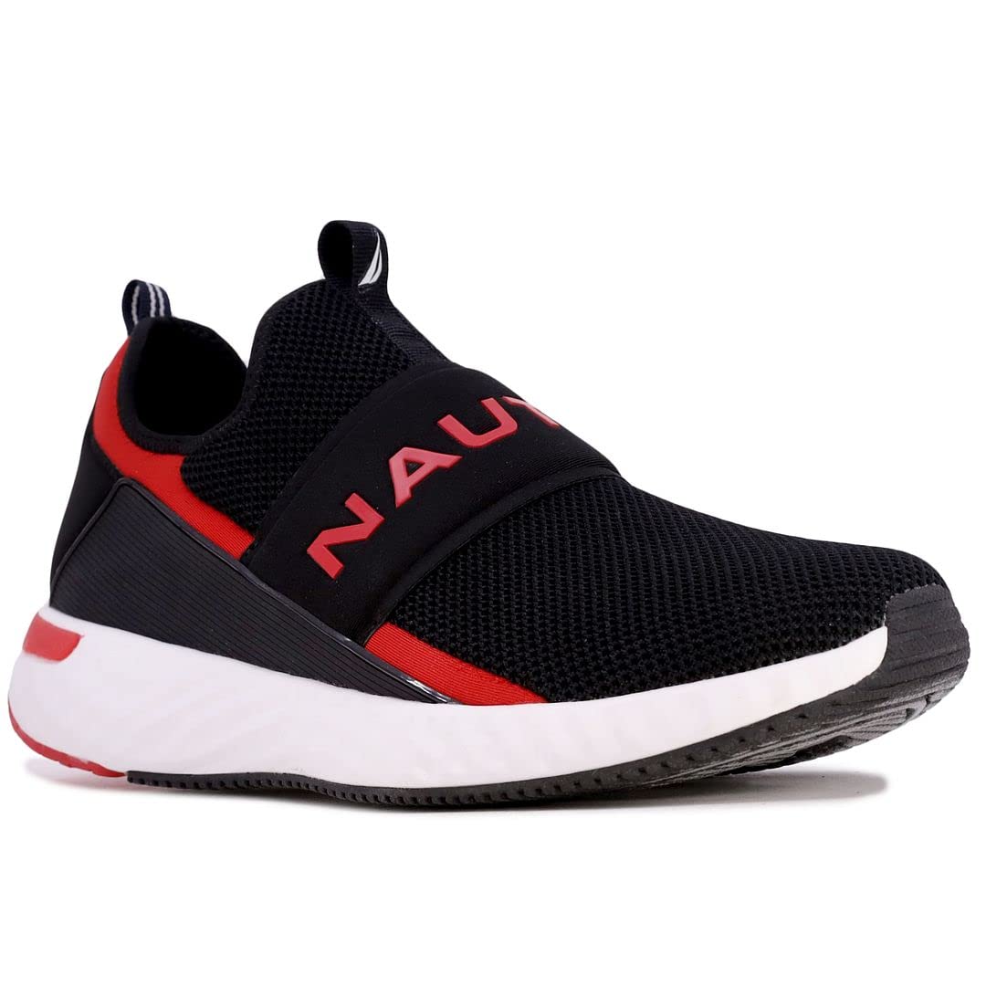 Nautica Men's Slip-On Casual Sneakers - Lightweight Walking Shoes for Jogging & Everyday Wear | Comfortable Fashion Sneakers for Men's Outdoor & Travel Activities