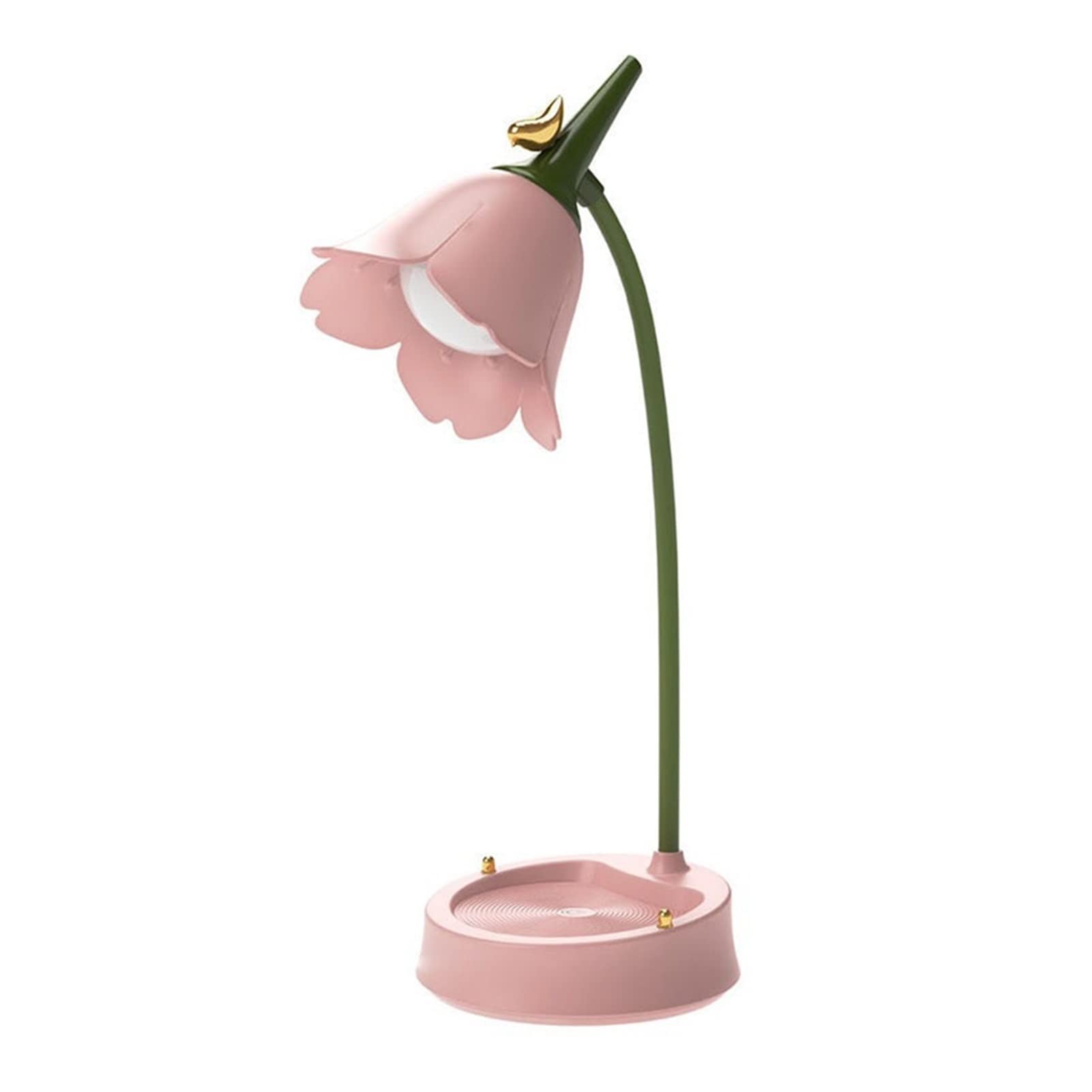 LSXLSD Flower LED Desk Lamp - Touch Control, Eye Protection, Multi-Function Table Light for Study & Reading (Pink) - Perfect for Student Bedroom, Office & Nightstand Lighting